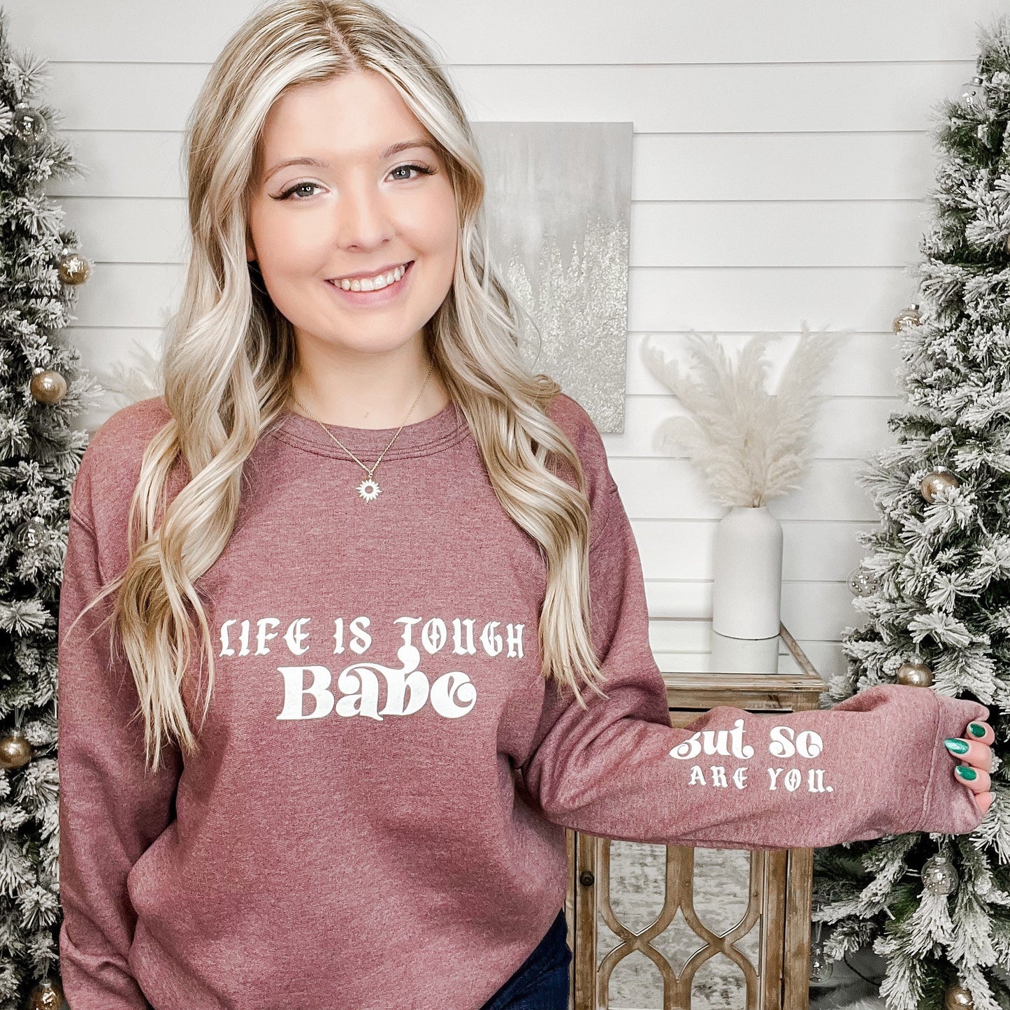 So are You Cotton Blend Long Sleeve Avery Mae Crewneck Sweatshirt - 2 colors!